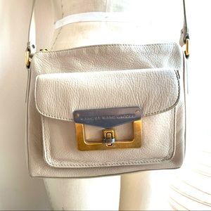 Marc by Marc Jacobs crossbody bag purse handbag taupe leather
